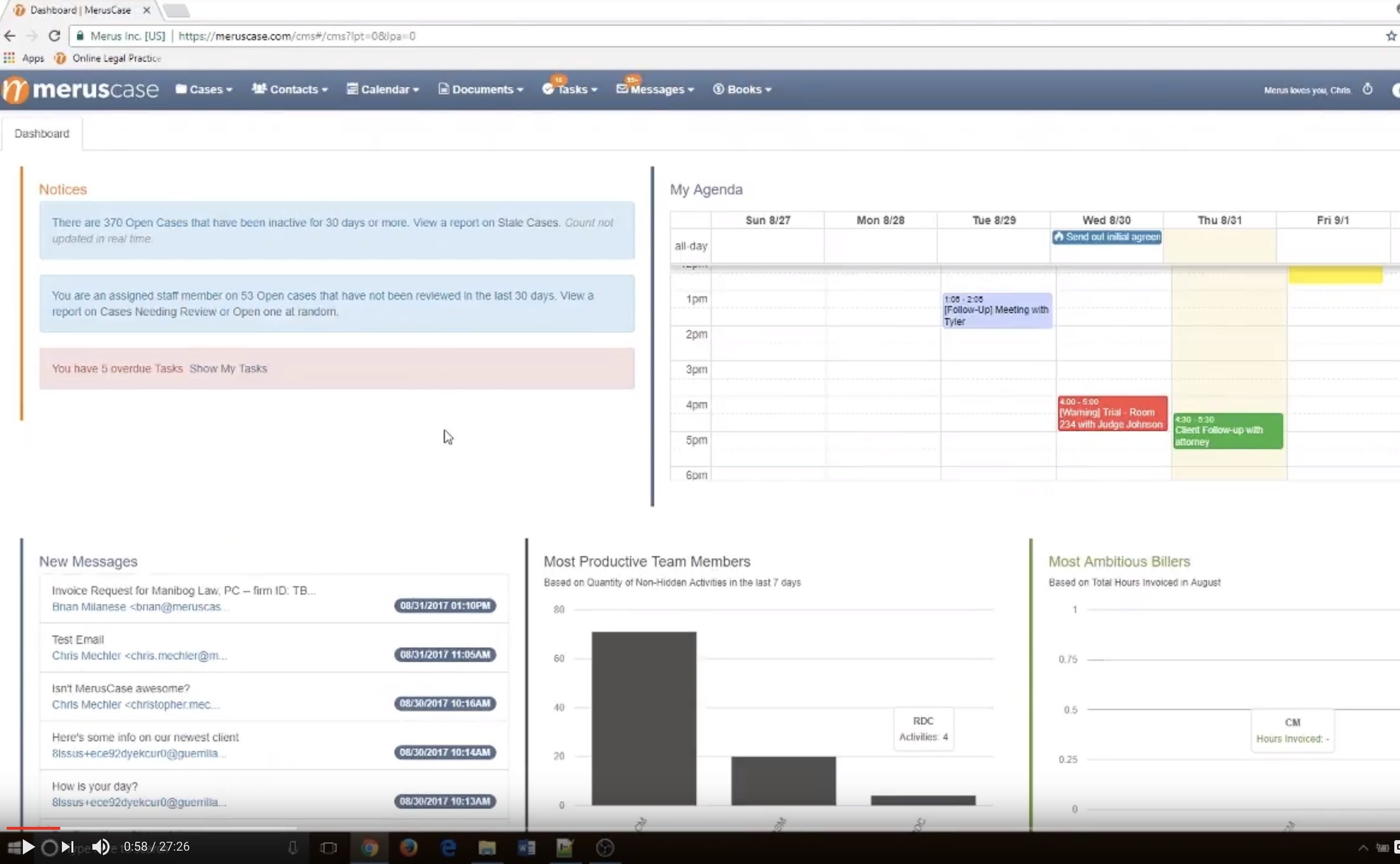 MerusCase Dashboard